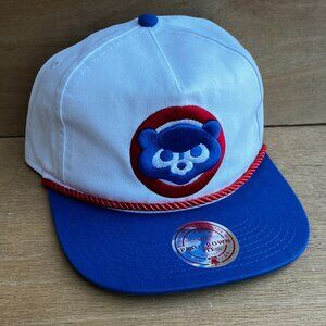 MITCHELL & NESS MLB CHICAGO CUBS VINTAGE LOGO ROPE PRO CROWN SNAPBACK HAT NEW
